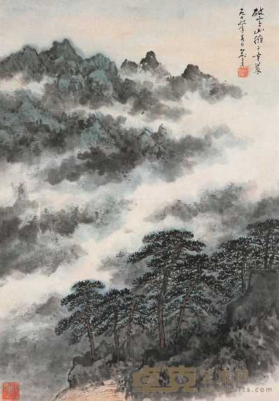 俞子才 1979年作 山水 立轴 65×45cm